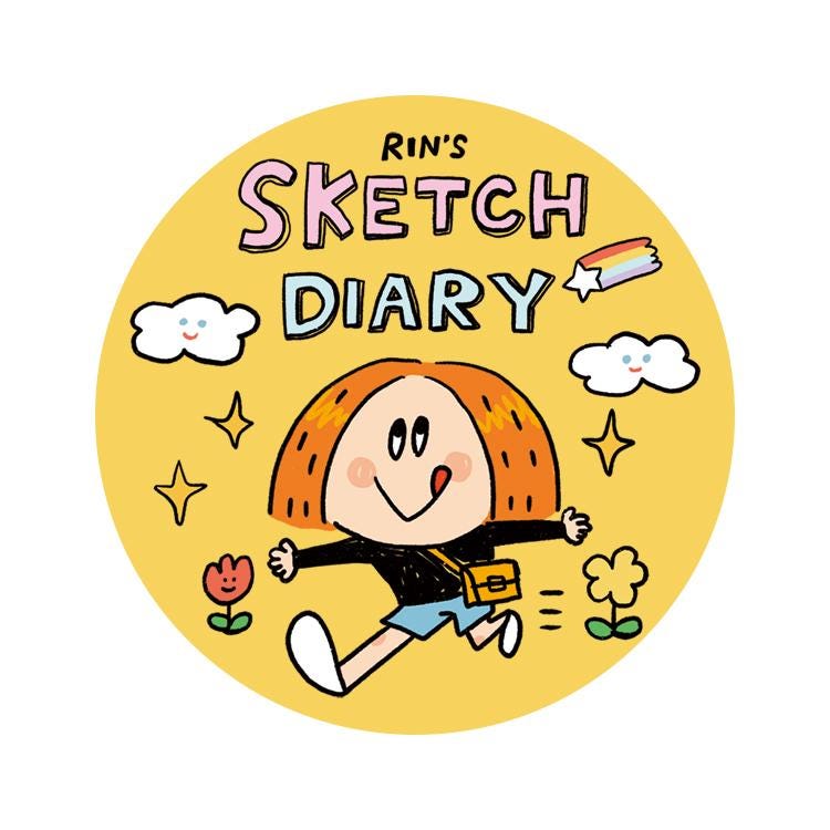 RiN Studio Sketch Diary Washi Tape: Kawaii Journaling Tape