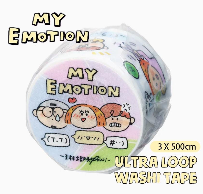 Emotion Washi Tape: RiN Studio Vol. 10, Kawaii Journaling Tape