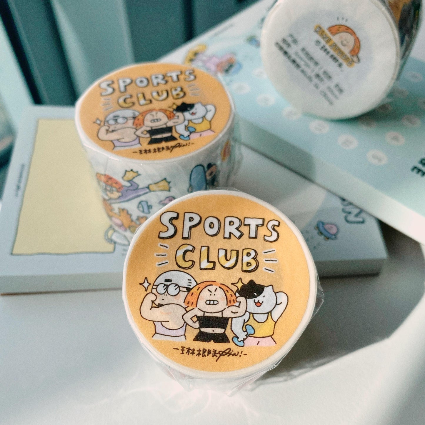 Sports Club Washi Tape: Kawaii Exercise Journaling Tape