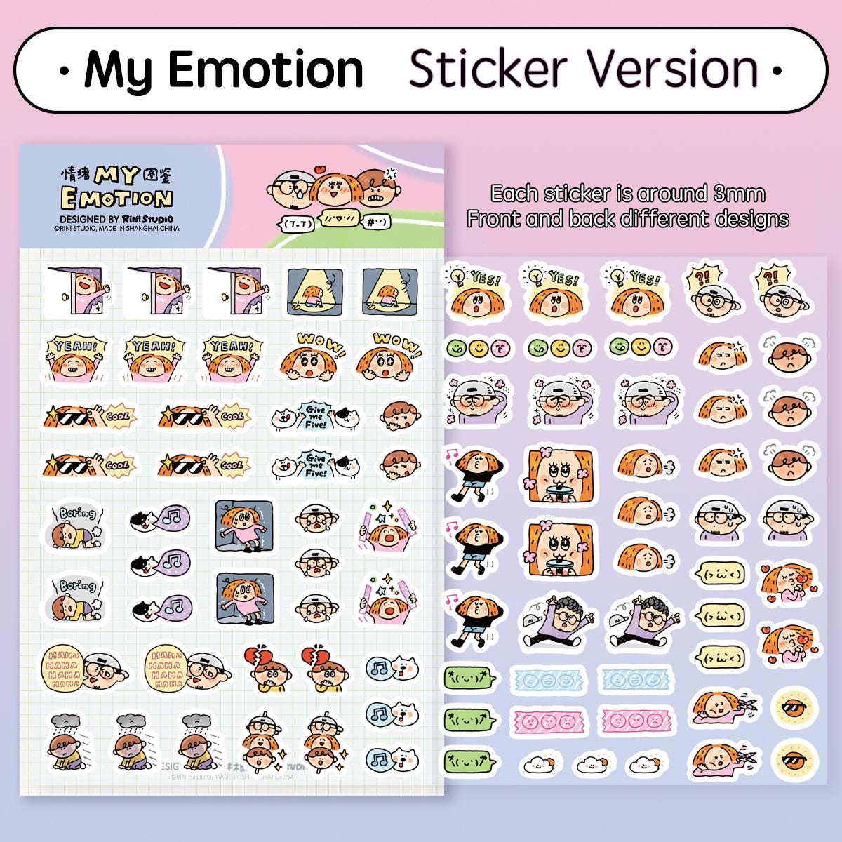 Emotion Washi Tape: RiN Studio Vol. 10, Kawaii Journaling Tape