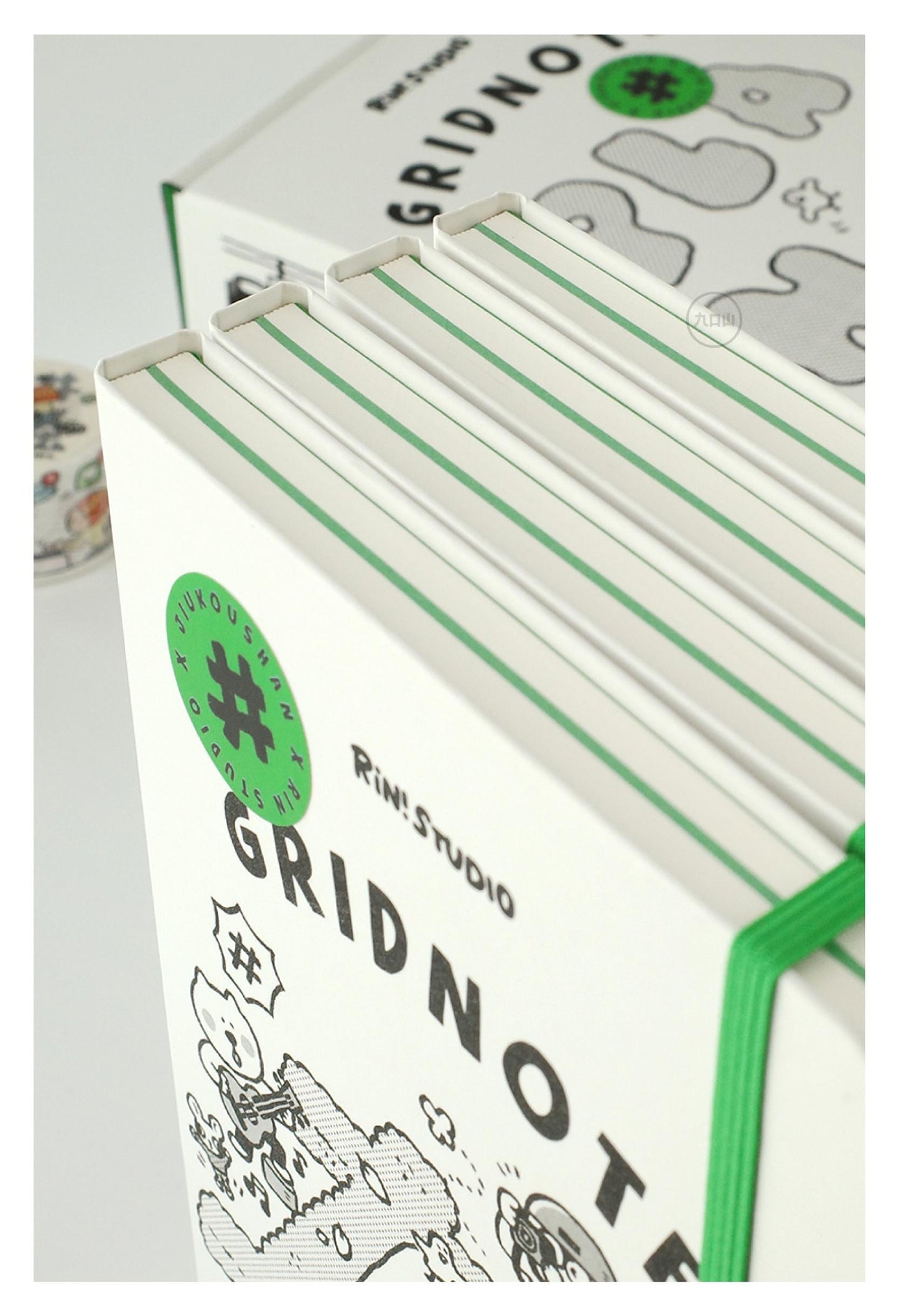 B6 Hardcover Semiannual Journal: RiN Studio Gridnote