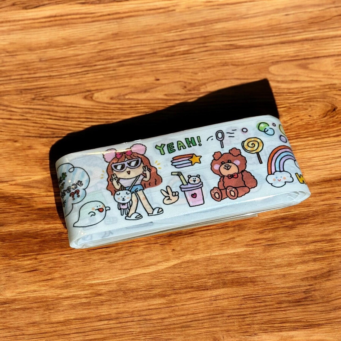 Kawaii Girl Power Washi Tape, Bullet Journal Scrapbook Tape