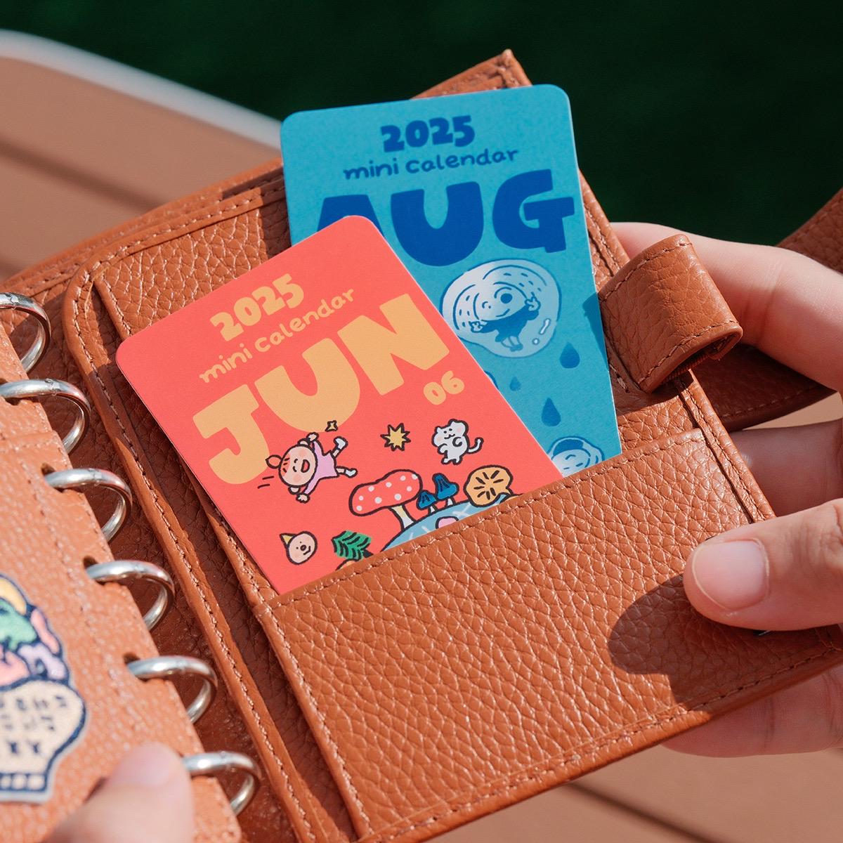 2025 Mini Calendar, 2025 Card Calendar, Monthly Calendar, Kawaii Calendar, Mini Calendar, Cute Calendar, Christmas Gift, Xmas Gift