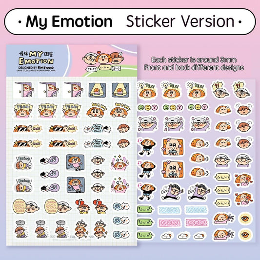 Emotion Washi Tape Stickers by RiN Studio – flat lay for bullet journal spread