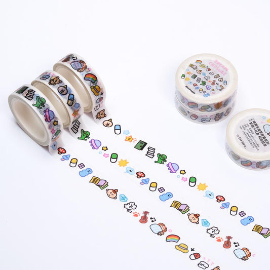 Dream Mini Emoji Washi Tape by RiN Studio – flat lay for bullet journal spread