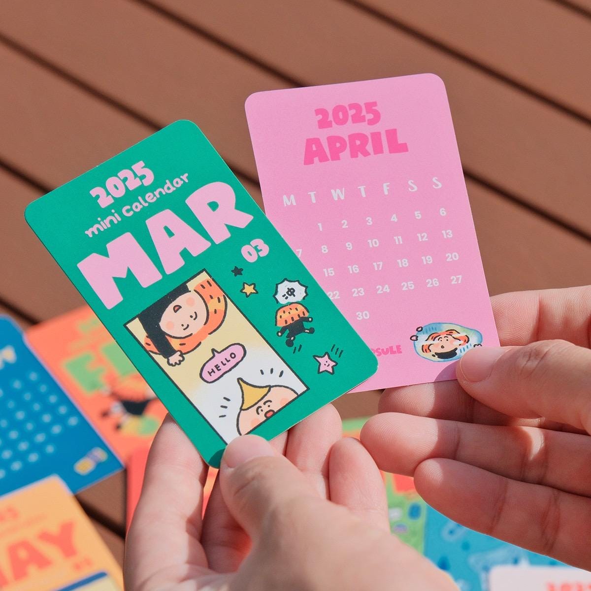 2025 Mini Calendar, 2025 Card Calendar, Monthly Calendar, Kawaii Calendar, Mini Calendar, Cute Calendar, Christmas Gift, Xmas Gift