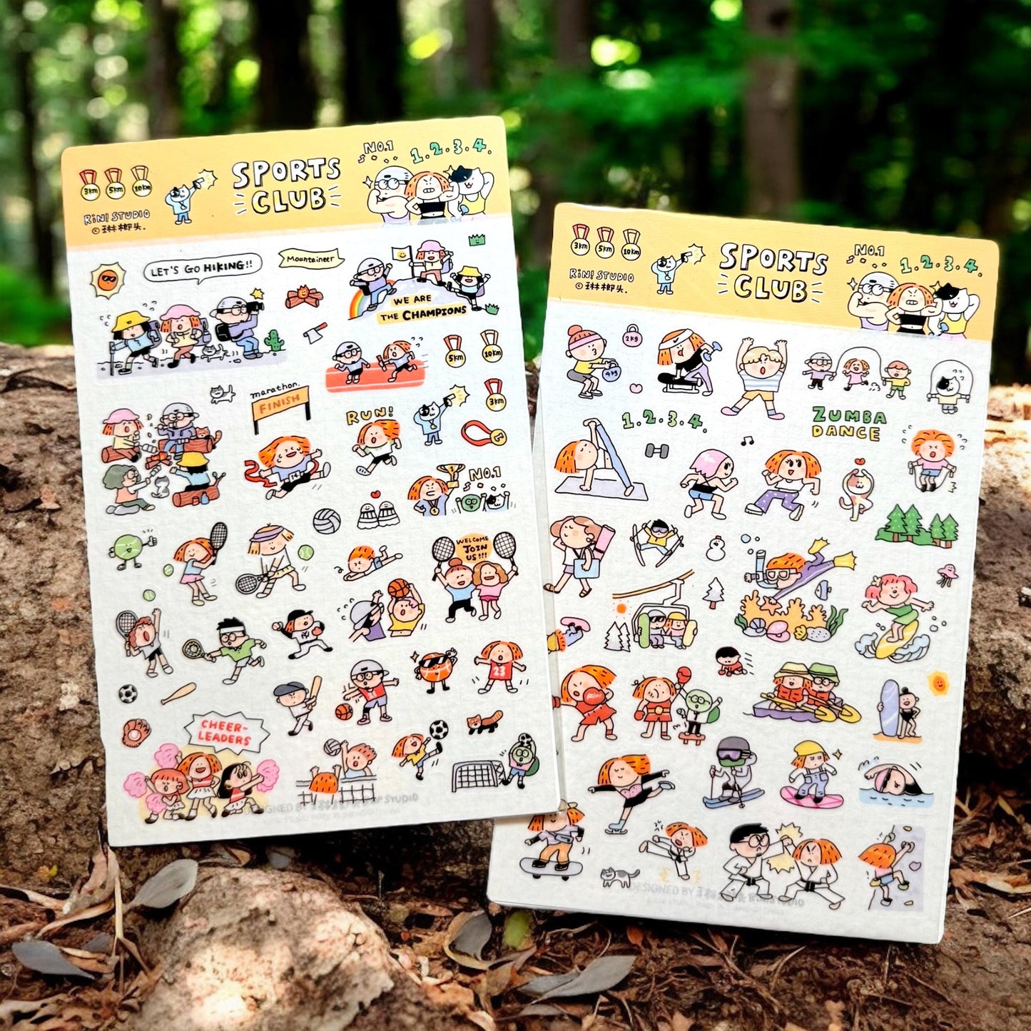 Sports Club Washi Stickers: Kawaii Planner Stickers