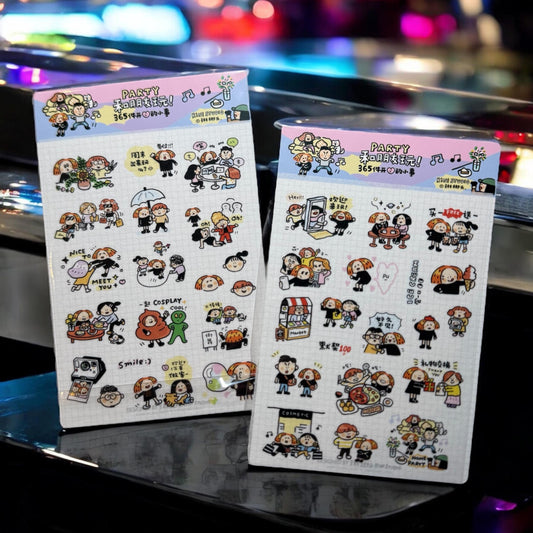 Fun Washi Tape Planner Stickers, Kawaii Journaling, V15