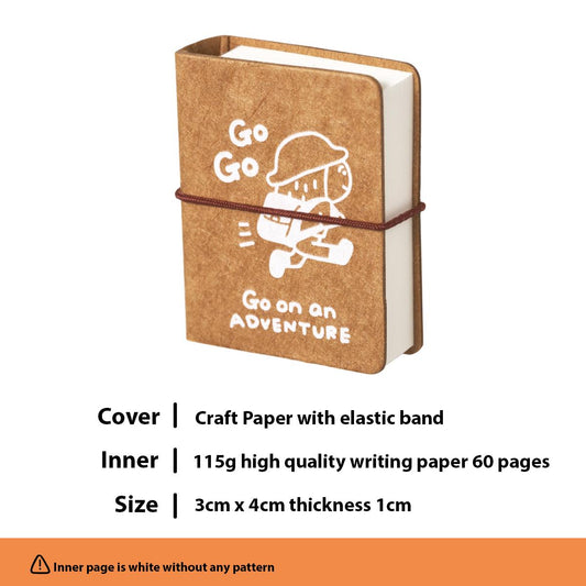 Mini Sketchbook, Kawaii Journal, Stationery, RiN! Studio Original (3cm x 4cm)