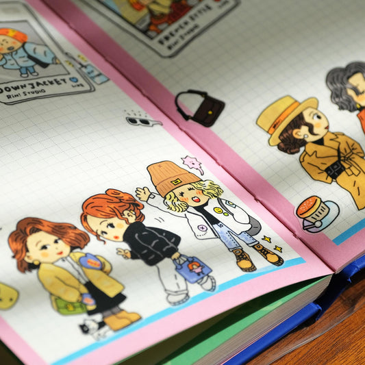 OOTD Fashion Stickers: Kawaii Planner Stickers - Autumn & Winter