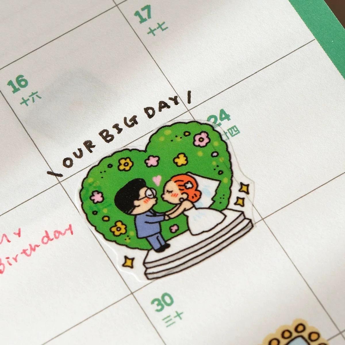 Wedding Day Kawaii Journal Stickers - RiN! Studio