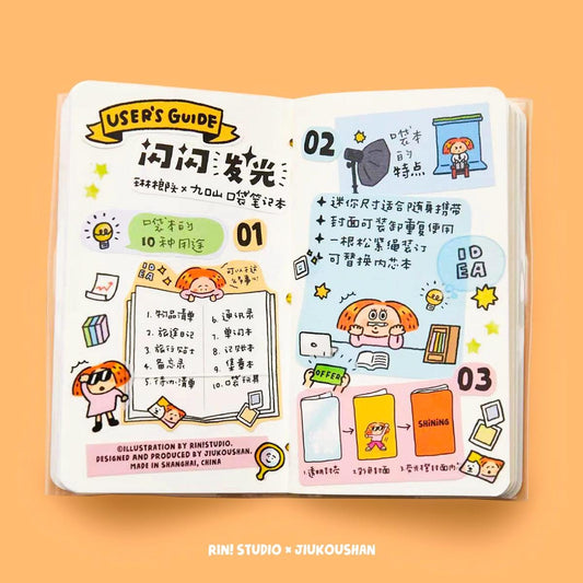 Mini Pocket book, Journal, Mini Memo, Mini Todo, Notebook, Cute Stationery, Replaceable, A7 pocket book, Mini notebook, notebook in hand