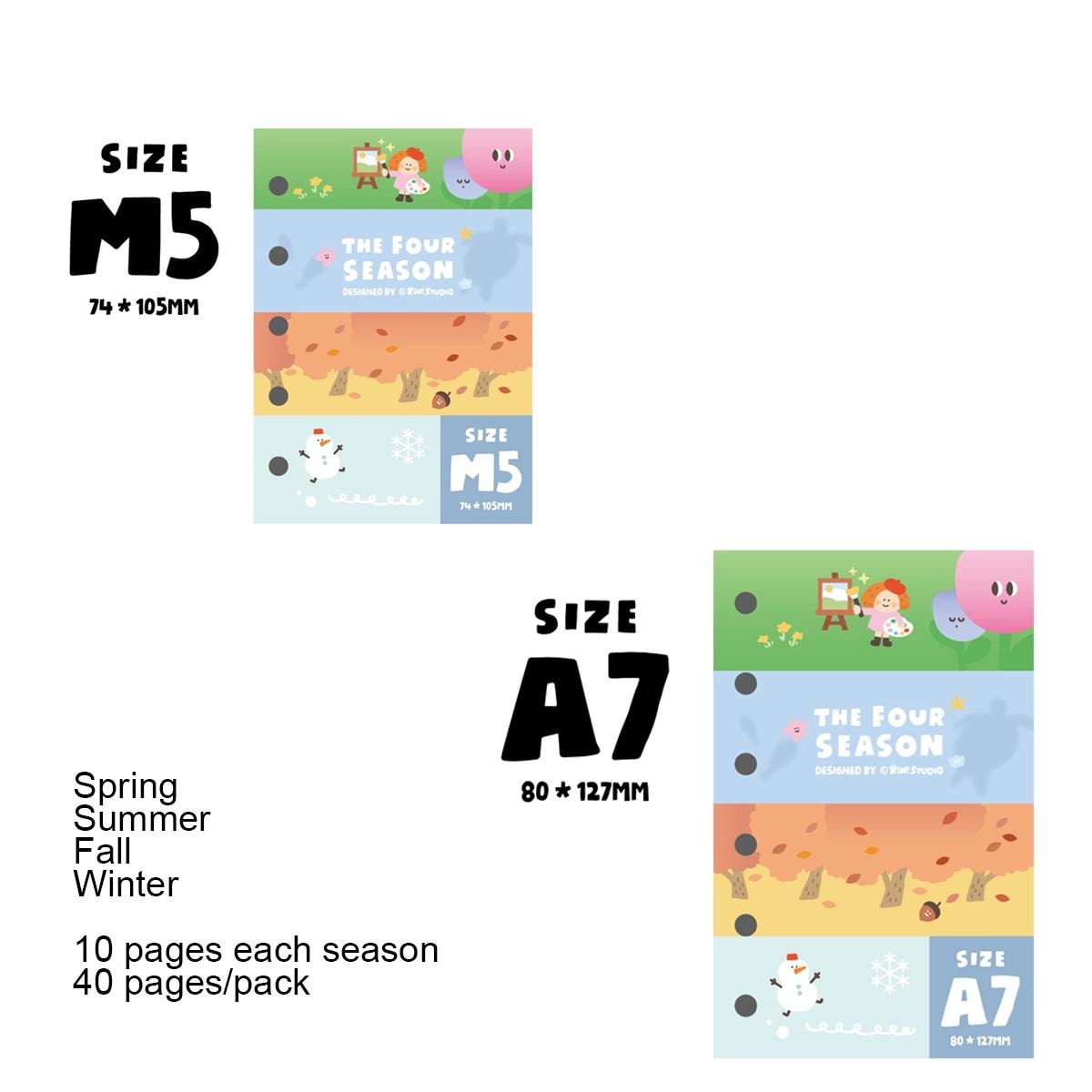 A7/M5 Ring Binder Notebook: Craft Paper Journal Organizer