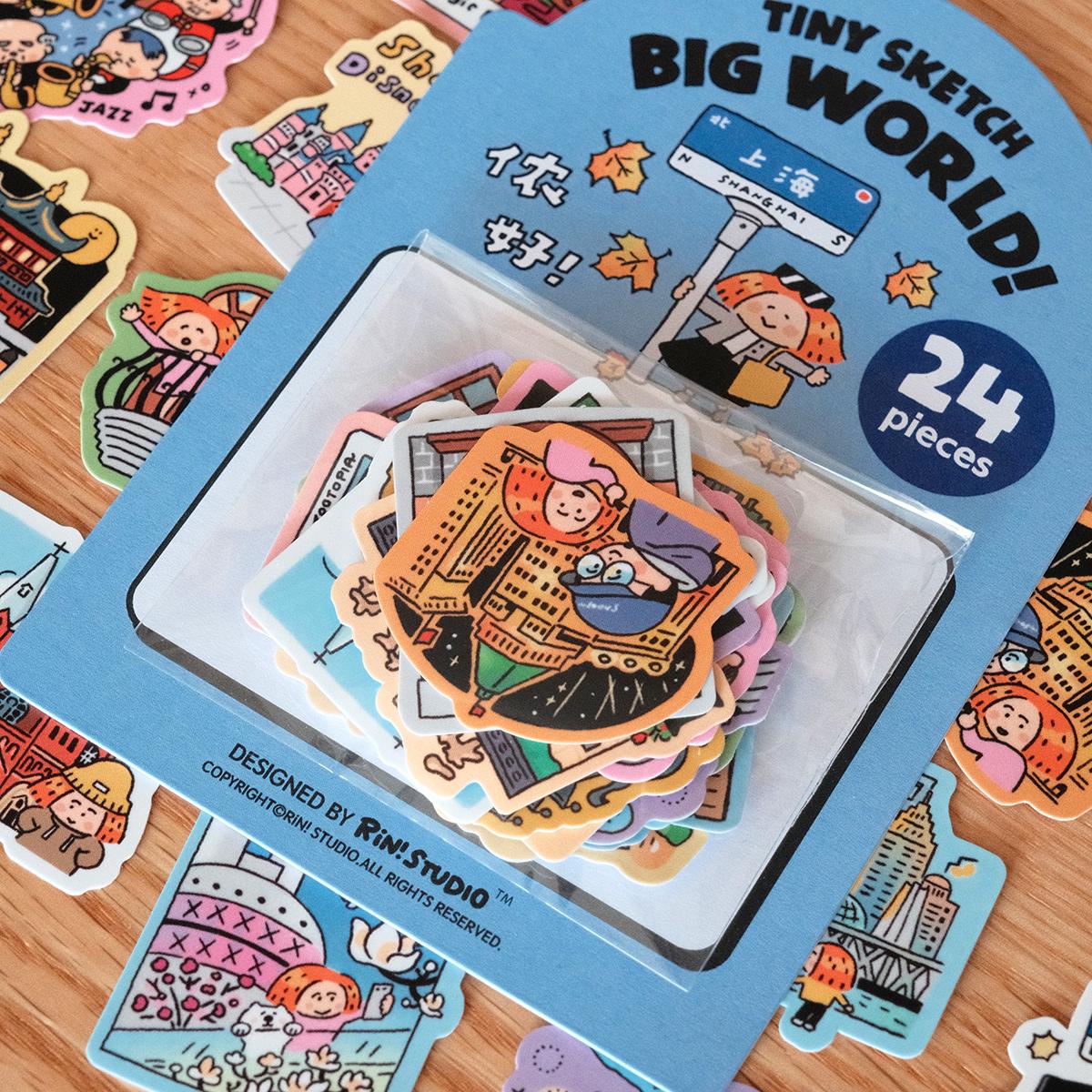 Shanghai Stickers: Kawaii City Journaling Stickers (24 Pieces)