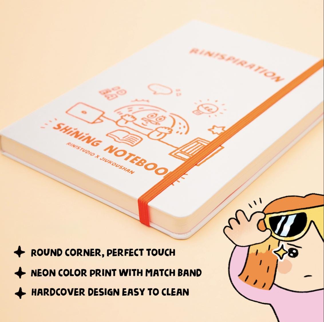 Shining B6 Hardcover Notebook: RiN! Studio Original