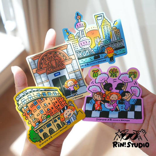 Shanghai Stickers: Kawaii City Travel Stickers by RiN Studio