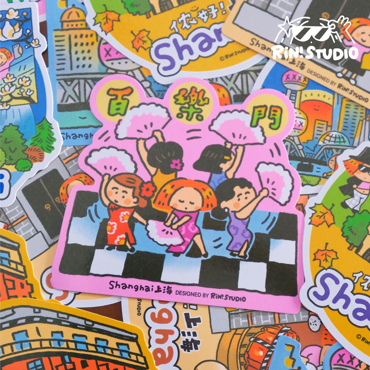 Shanghai Stickers: Kawaii City Travel Stickers by RiN Studio