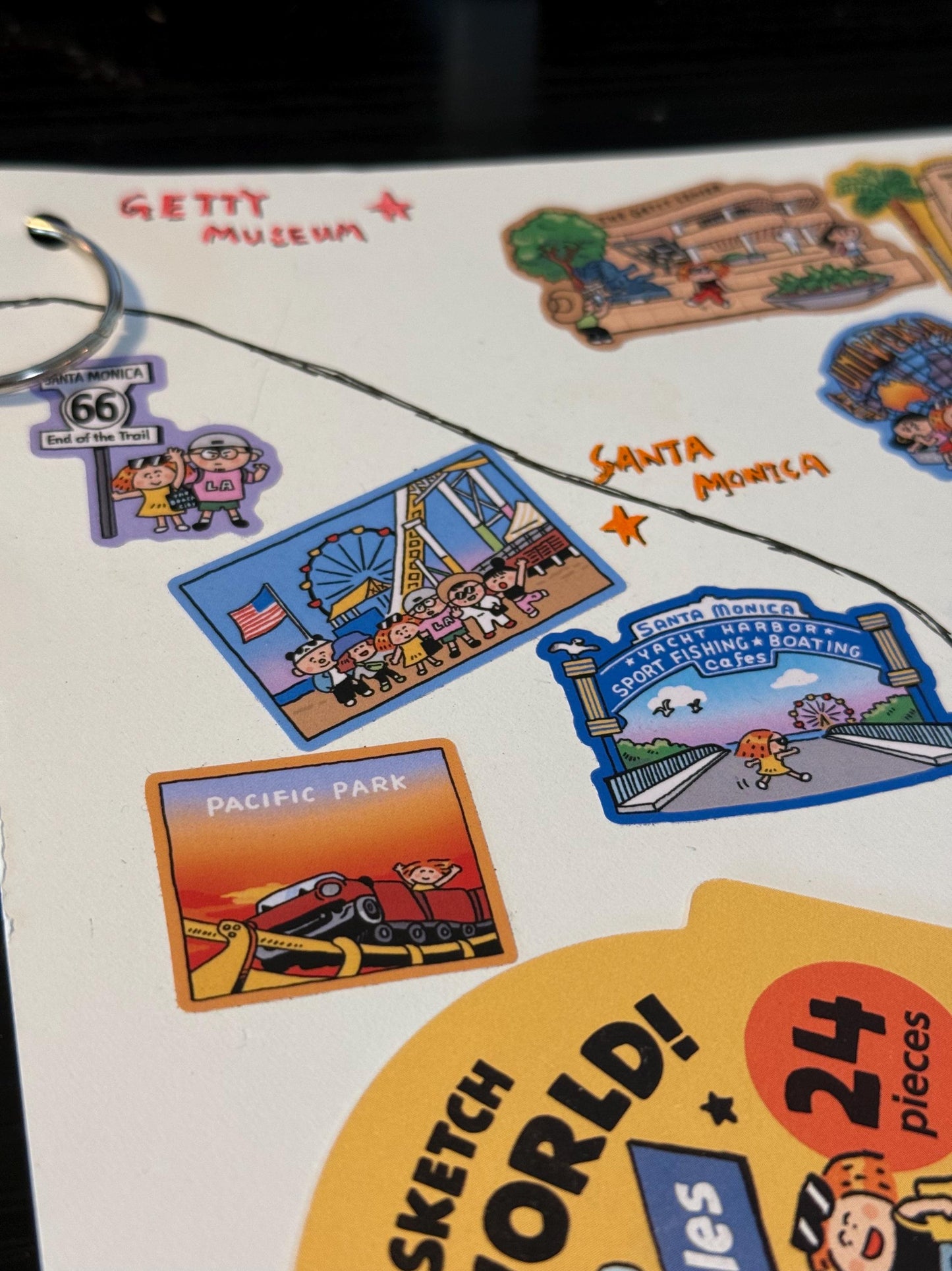 Stickers | Los Angeles | Luggage stickers | Pack | Journaling | City | Kawaii Stationery | Cute | RiN studio original