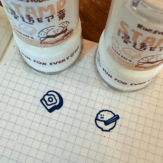 Mini Food Stamp: Rice Toast Round Stamp for Creative Crafting