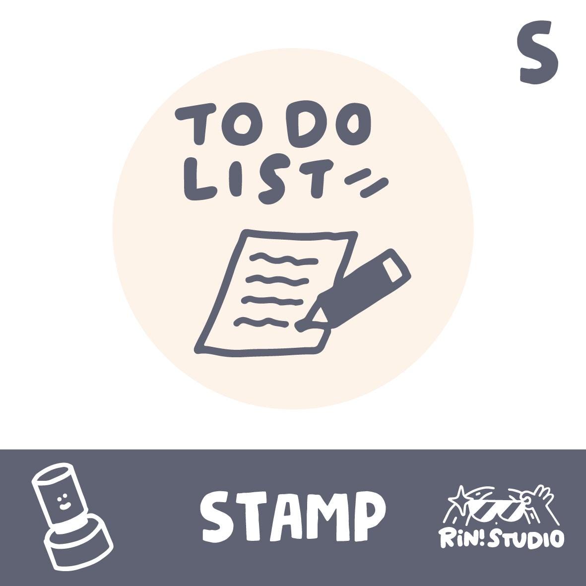 Mini Goal Stamp: Round To-Do List Planner Stamp