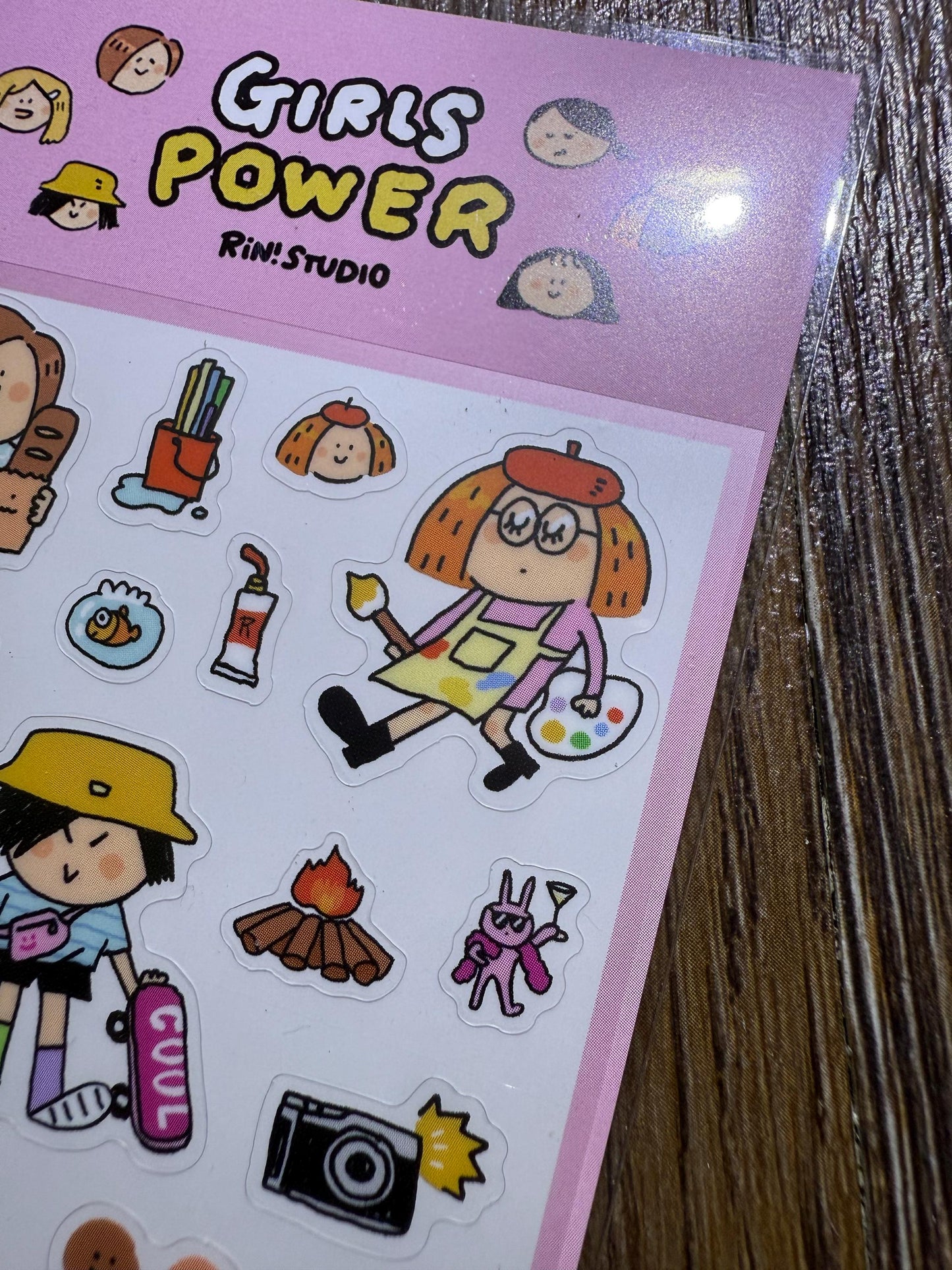 Girls Power PVC Stickers: RiN Studio Original