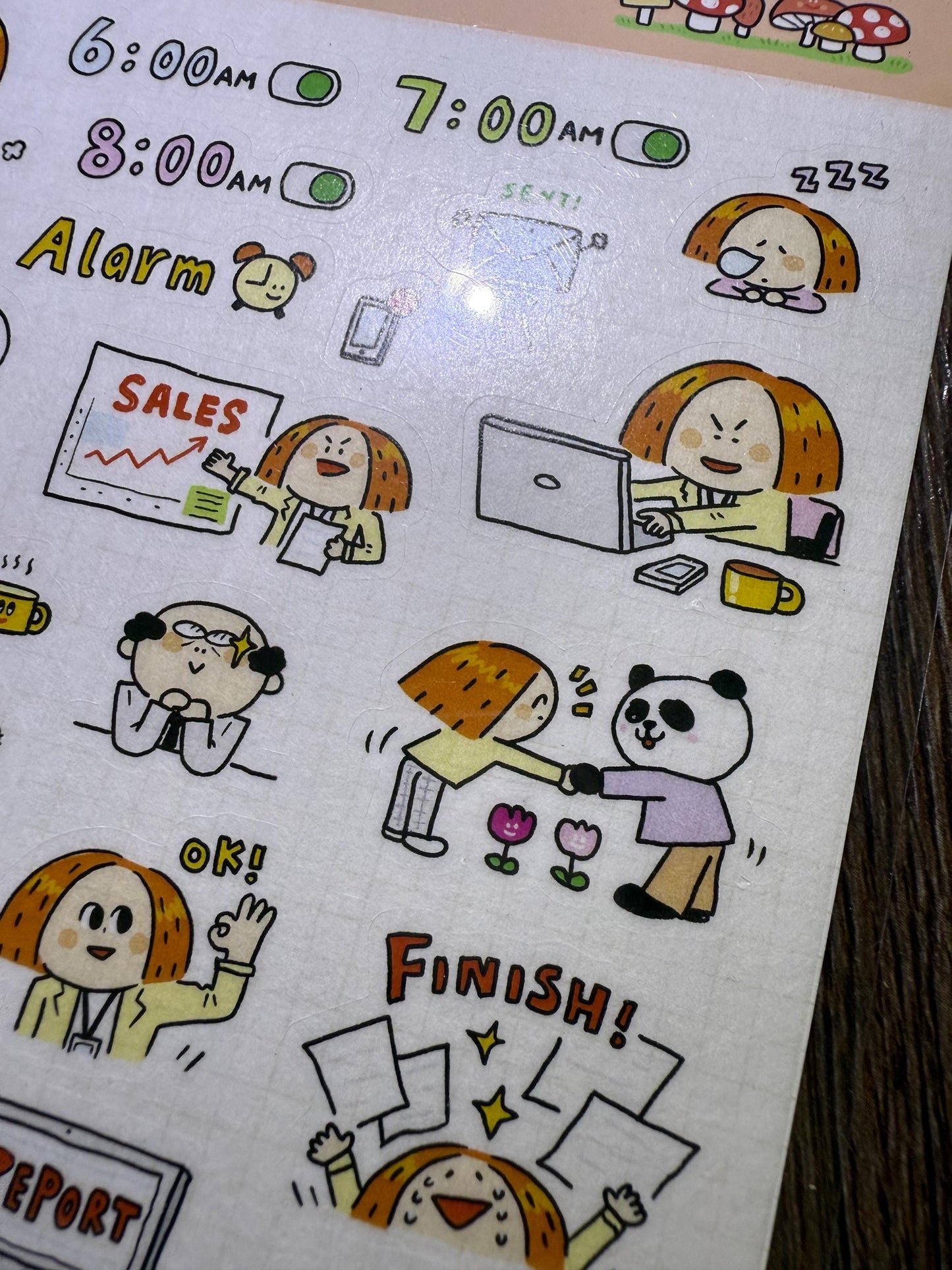 Kawaii Washi Tape Stickers: Work Diary, Office Life