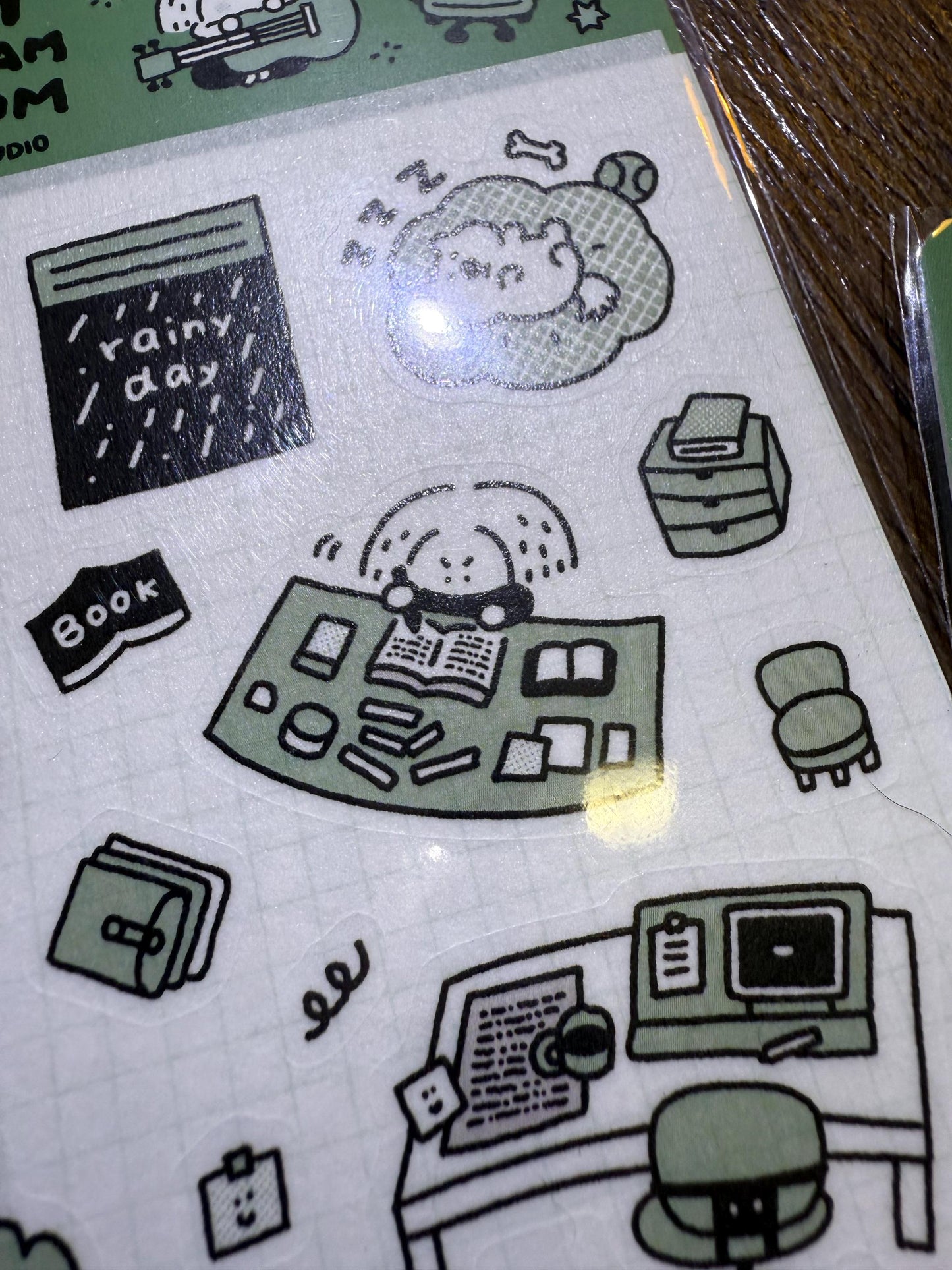 Kawaii Large Washi Tape Stickers: Single Color, My dream room