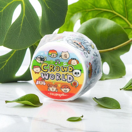 Kawaii Crowd World Washi Tape Roll: Rainbow & Pride Stickers