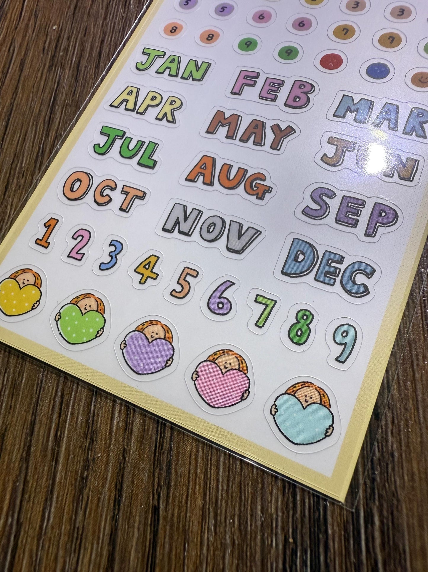 Kawaii PVC Stickers: Today is the day, Number Date Week sticker