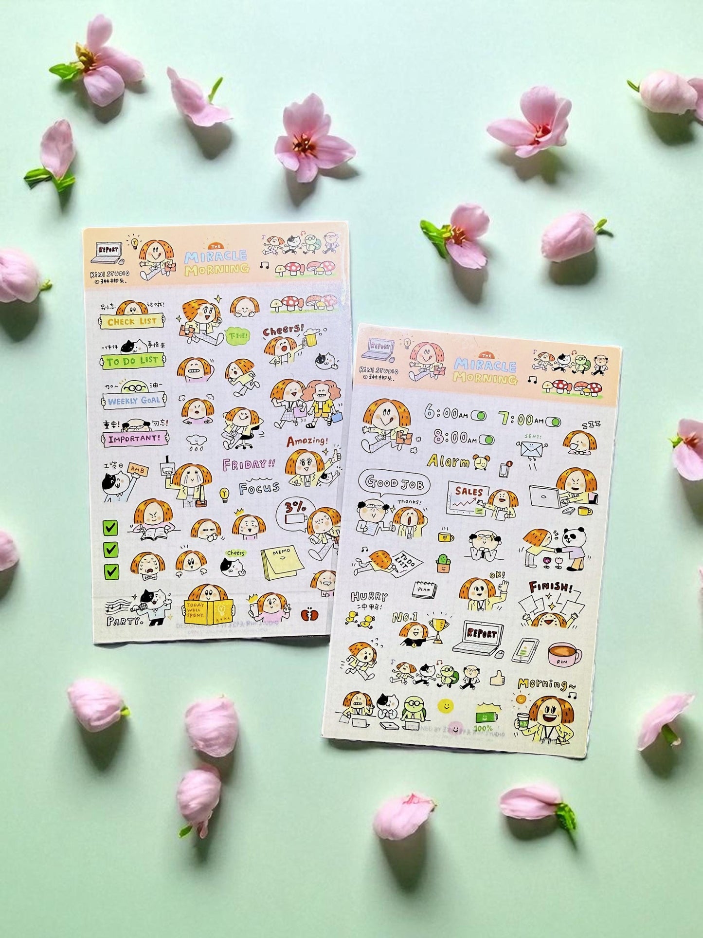 Kawaii Washi Tape Stickers: Work Diary, Office Life