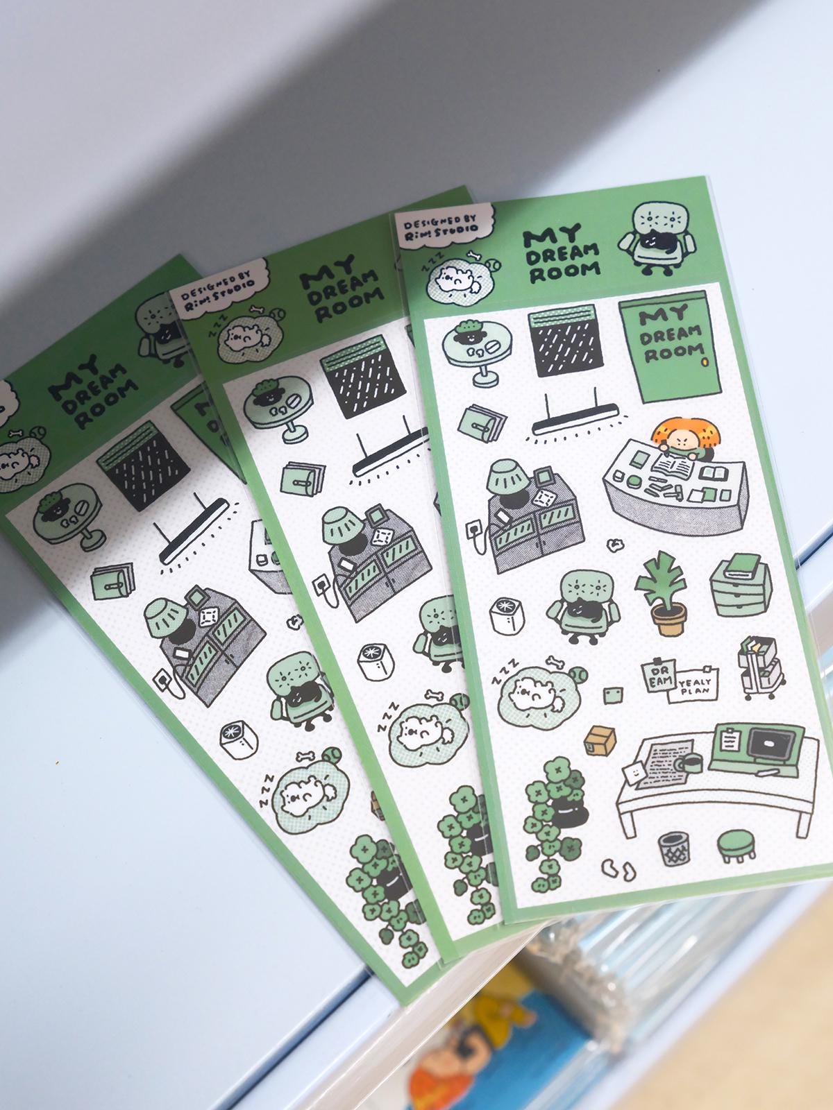 Kawaii PVC Stickers: My Dream Room 3D Scene