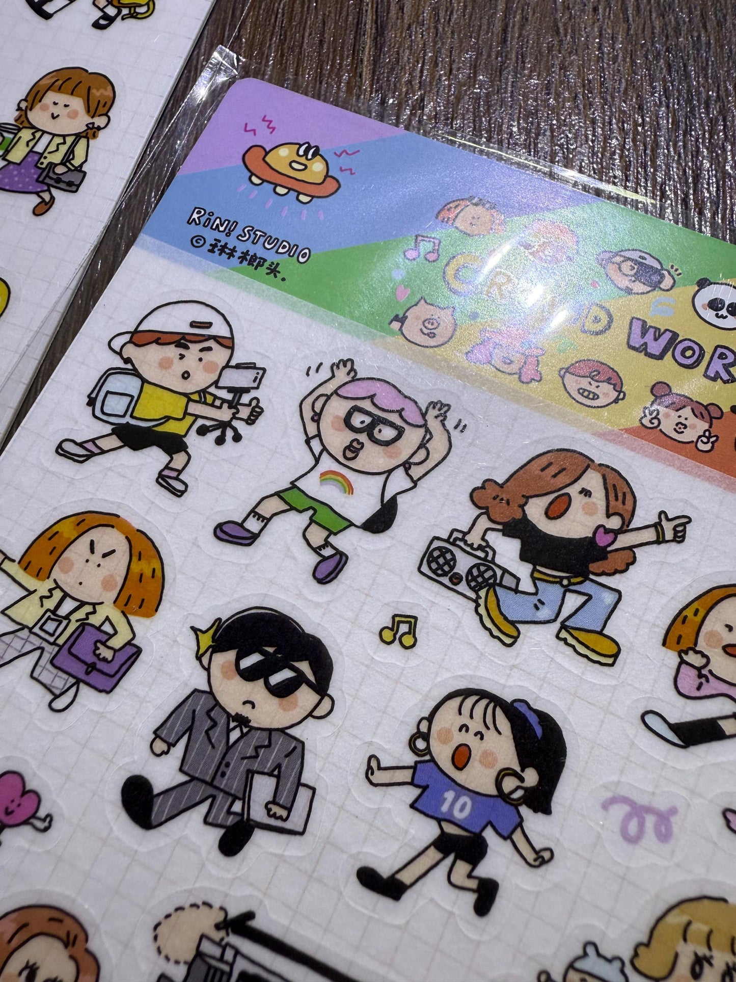 Kawaii Large Washi Tape Stickers: Crowd world, diversity sticker, Rainbow sticker, Pride Sticker, LGBT+ sticker