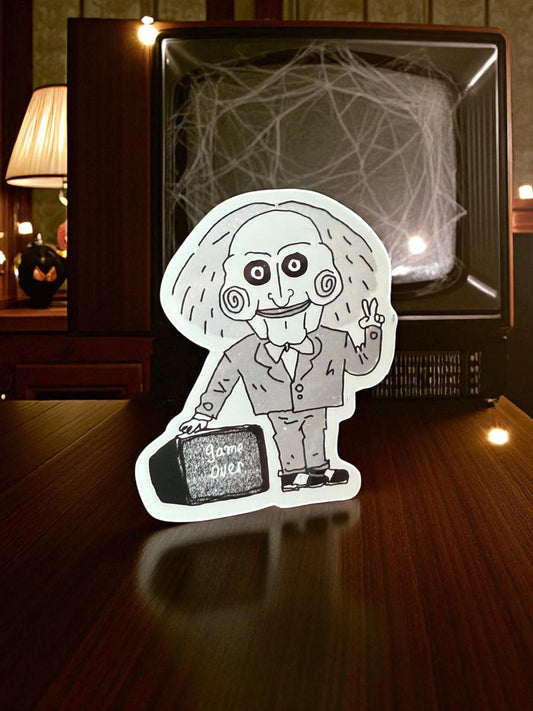 Halloween Horror Movie Stickers Annabelle IT by RiN Studio – flat lay for bullet journal spread