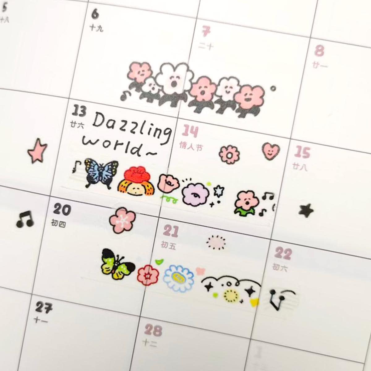 Flowers mini Washi Tape - RiN! Studio