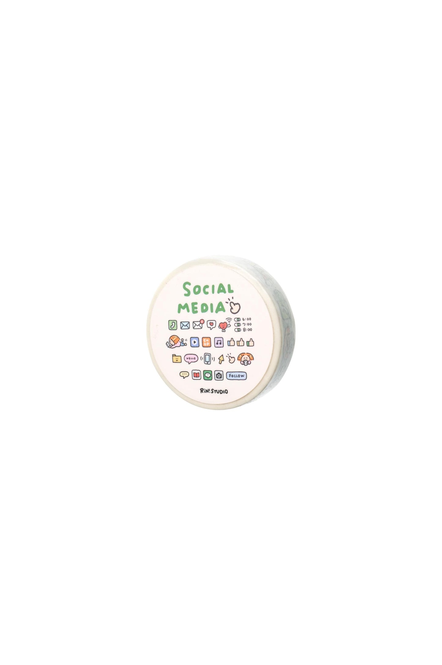 Social Media Mini Washi Tape by RiN Studio – color and pattern close-up