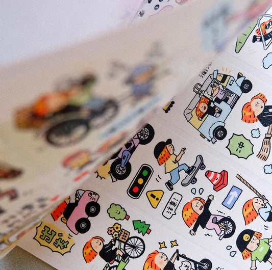 Dream Transportation Washi, Dream Car Washi, Cute washi, Bullet Journal, BuJo Stickers, Day Planner Stickers, Cute Washi V25