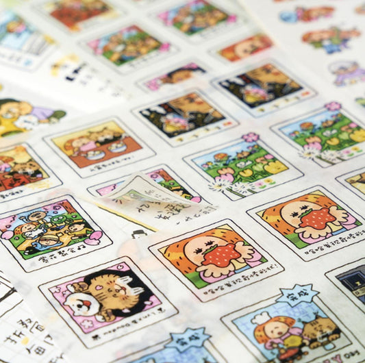 Instax Washi Stickers: Kawaii Planner instant camera sticker, eager to try memories. V35B