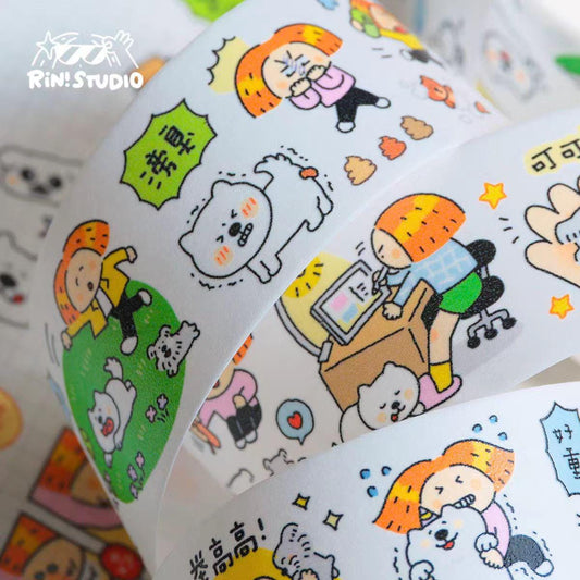 Dog Washi Tape | Life with Fur Babies, Kawaii Journal Tape