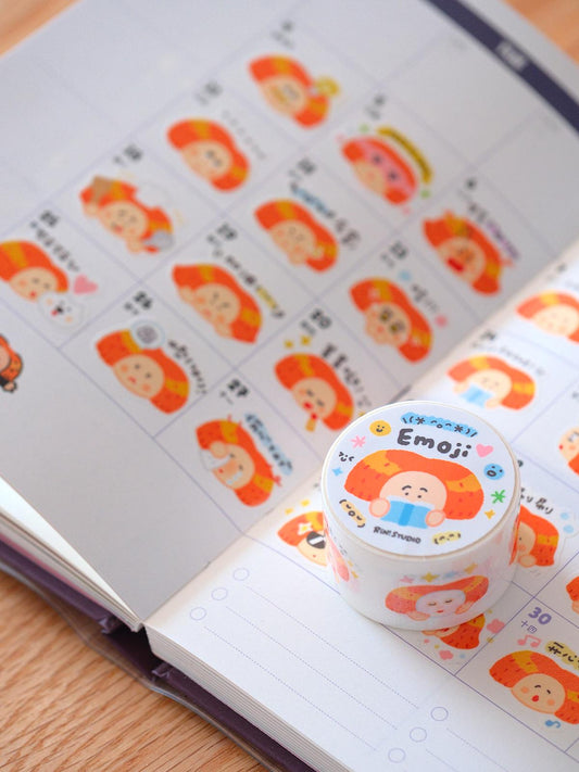 Die Cut Emoji Washi Tape | Kawaii Planner Scrapbook Supplies RiN! Studio