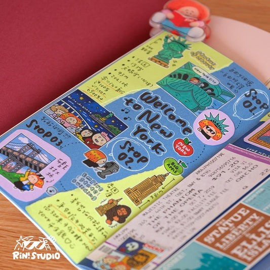Traveler's Notebook Refill | Color Inner Pages TN Insert | RiN! Studio