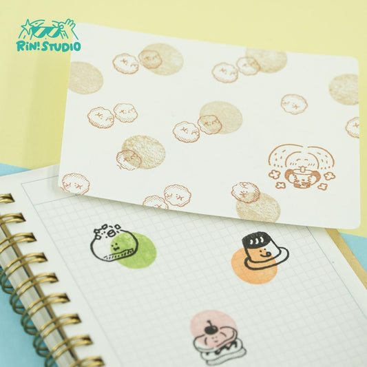 King Jim Kitta Stamp - Clear See through Stamps - Breakfast/Pancake/Rice Ball - Small