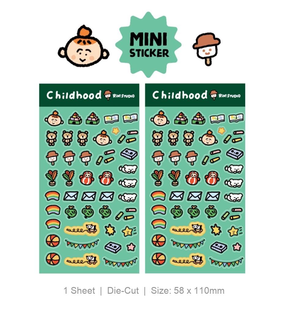 Mini Stickers - Coffee/Flower/Aloha/Halloween/Social Media/Dream/Childhood - RiN! Studio