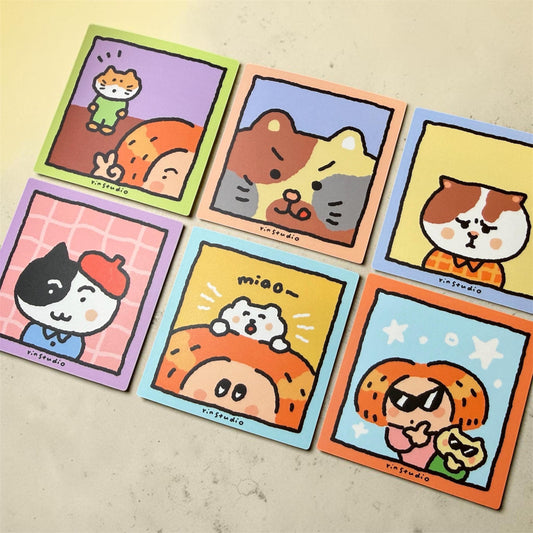 Kawaii Cat Sticker, Kitten Vinyl Decal, Kitty Lover Gift - RiN! Studio