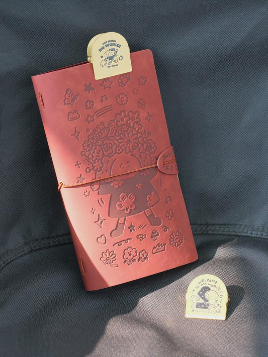 Traveler's Notebook Cover| PU leather TN cover | Suede Interior Lining | RiN! Studio