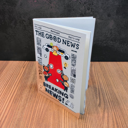 Breaking News Passport Notebook Insert – "The Good News" Blank TN Insert | 64 Pages Traveler's Notebook Refill | RiN Studio