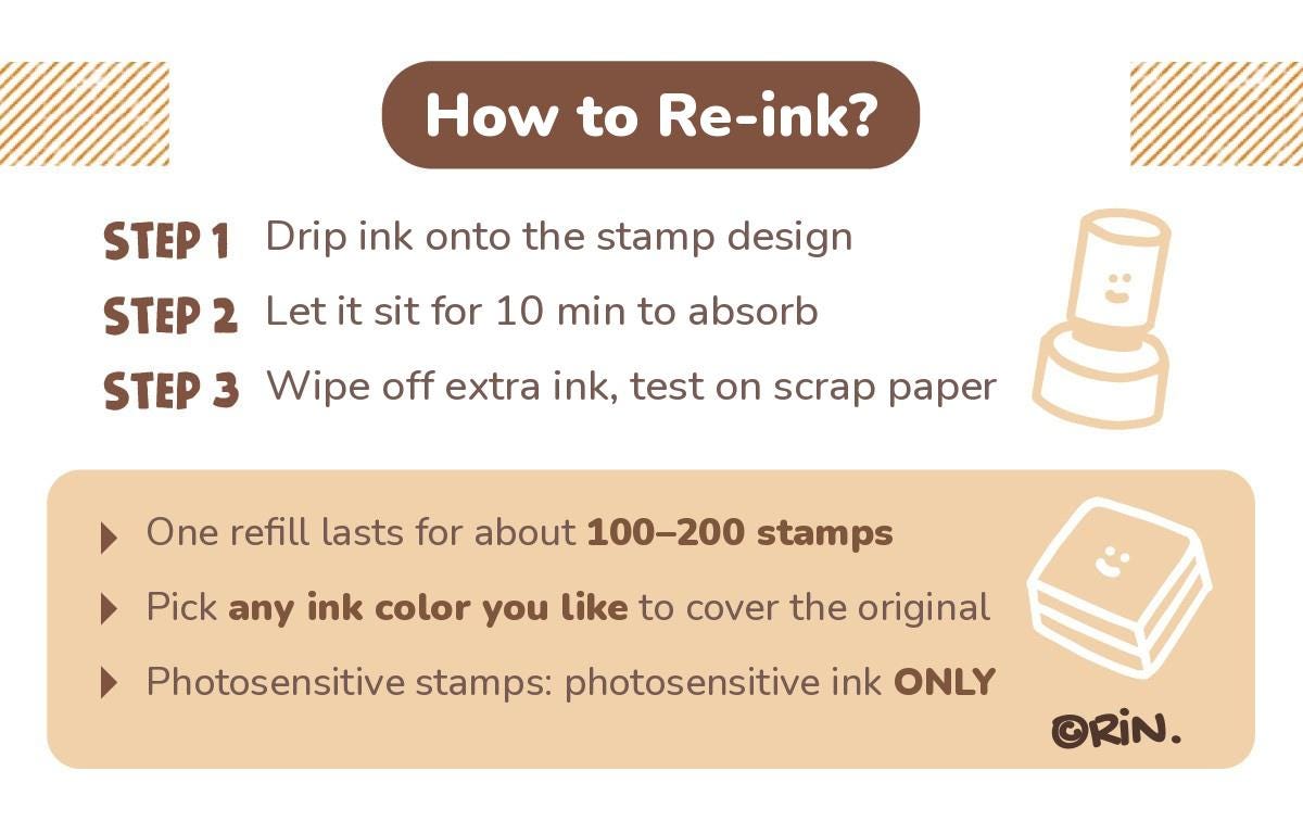Mini 6 in 1 Stamps - What to Eat - Food - Portable Size
