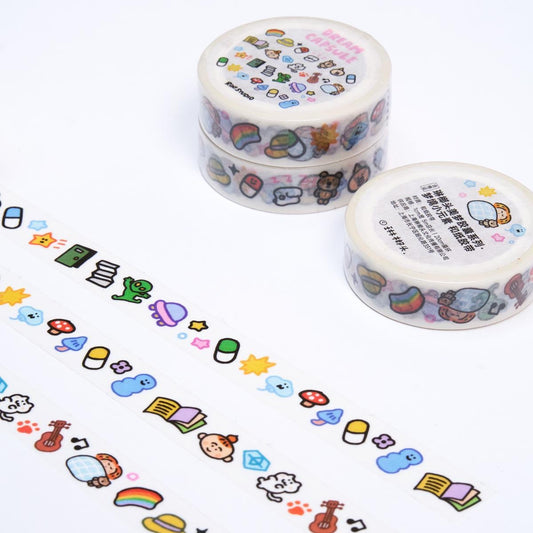Kawaii Washi Tape: Dream Mini Emoji Scrapbook Tape