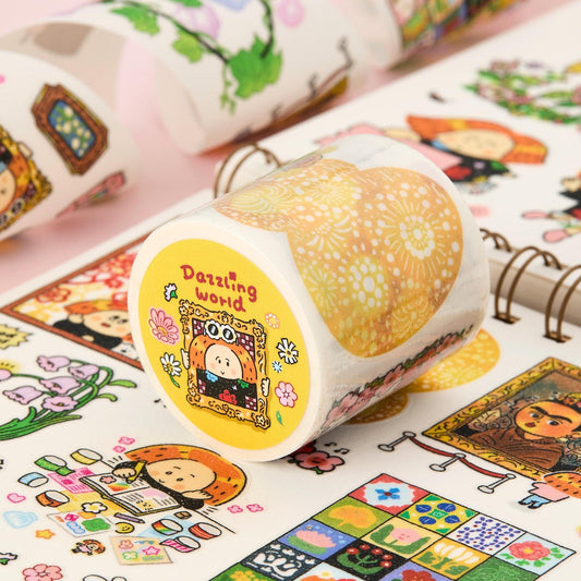 RiN! Studio Die-Cut Kisscut Washi Tape Trend - Dazzling World sparkle bling edition