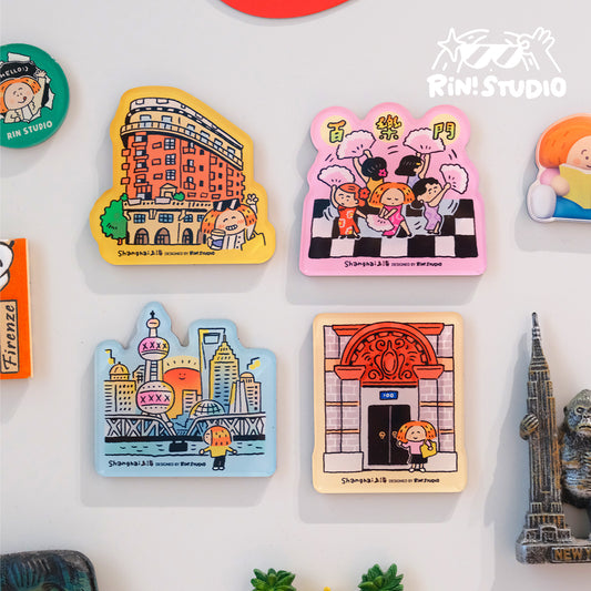 City Fridge Magnet - Shanghai