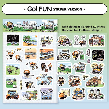 Having fun Stickers | Solo fun | Party fun | Go fun | Vol 15